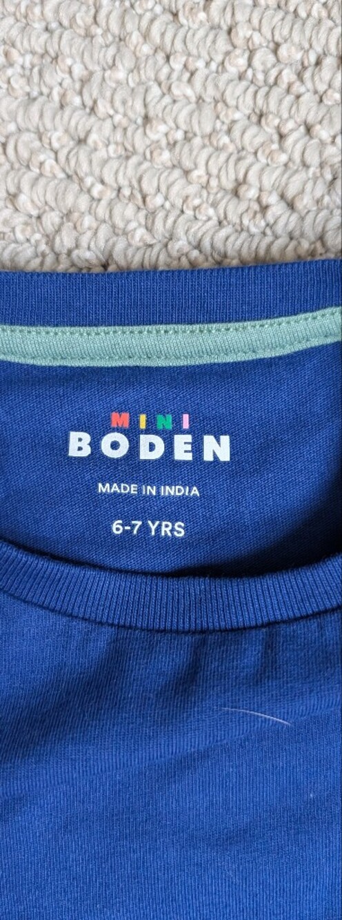 Mini Boden Navy Long-Sleeve Volcano Graphic Tee - Picture 3 of 3